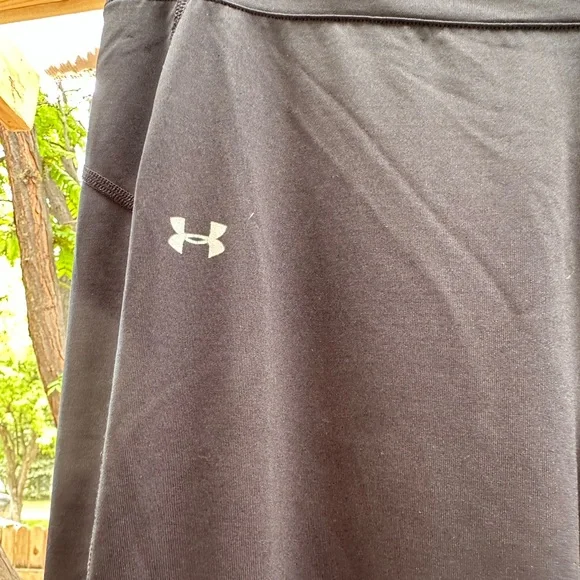 ⭐️ last Chance ⭐️ Under Armour Cropped Wide Leg Workout Black Pants Large - Picture 4 of 15